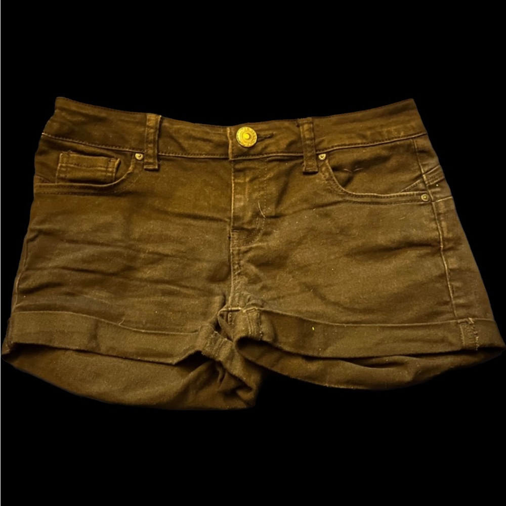 Wax Jean Black High Waisted Shorts